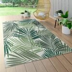 Paco Home In- & Outdoor Teppich Flachgewebe Jungel Gecarvtes Florales Palmen...