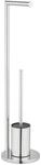 WENKO Stand WC-Garnitur Mod. Ferla freistehend mit Toilettenpapierhalter und