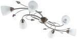 Lindby Deckenlampe Florentiner Stil, Glas Metall Deckenleuchte 6x E14 max. 8W ohne
