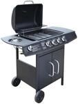 vidaXL Gasgrill mit 4 Brennern 1 Seitenbrenner BBQ Grill Standgrill Grillwagen