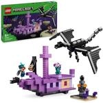 LEGO Minecraft Der Enderdrache und das Endschiff - Interaktives Spielzeug mit Boot,
