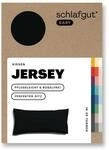 schlafgut Easy Mako-Jersey Kissenbezug 40x80 cm Off-Black (Schwarz) &ndash; 100%