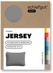 schlafgut Easy Mako-Jersey Kissenbezug 70x90 cm Grey Mid (Mittelgrau) &ndash; 100%