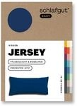 schlafgut Easy Mako-Jersey Kissenbezug 40x80 cm Blue Deep (Dunkelblau) &ndash; 100%