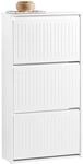 SoBuy Schuhkipper mit 3 Klappen Schuhablage Schuhschrank schmal Schuhregal mit 6