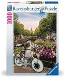 Ravensburger Puzzle 17596 - Fahrrad und Blumen in Amsterdam - 1000 Teile Puzzle...