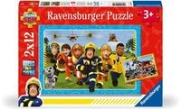 Ravensburger Puzzle Feuerwehrmann Sam Die Rettung naht - 2x12 Teile | 2x12 Teile