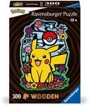 Ravensburger Wooden Puzzle 12000761 - Pikachu - 300 Teile Kontur-Holzpuzzle mit