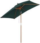 Outsunny Sonnenschirm 200 x 150 x 235 cm Knickbarer Gartenschirm 3-stufig einstellbar