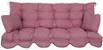 PATIO Hollywoodschaukel Auflage 170x50 rot wei&szlig; Bora Sitzfl&auml;che mit R&uuml;ckenlehne 2