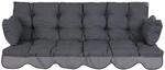 PATIO Hollywoodschaukel Auflage 170x50 Bankauflage grau Sitzkissen R&uuml;ckenlehne