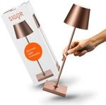 SIGOR Nuindie 2.0 LED Akku-Tischlampe, bronzefarben
