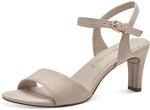 Tamaris Damen Sandalette mit Stilettoabsatz, beige, 41 EU