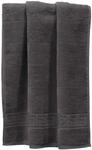 Caw&ouml; Handtuch 1001 Noblesse Walk-Frottier anthrazit Gr&ouml;&szlig;e 50x100 cm