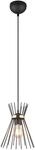 Reality Leuchten Pendelleuchte Rod R31531080, Metall Schwarz matt/Goldfarbig, exkl.