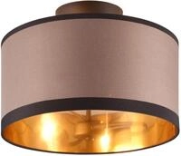 Reality Leuchten Deckenleuchte Davos R61552041, Metall Schwarz matt, Schirm Stoff