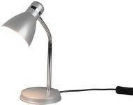meineWunschleuchte Retro Schwanenhals Schreibtischlampe Titan & Chrom H&ouml;he 33cm