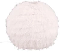 Reality Leuchten Tischleuchte Furry R51581001, Metall Wei&szlig; matt, Schirm Synthetik