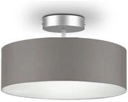 meineWunschleuchte Deckenleuchte mit Stoffschirm Braun-Grau &Oslash; 30cm, 2x E14,