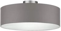 meineWunschleuchte Deckenleuchte mit Stoffschirm Braun-Grau &Oslash; 40cm, 3x E14,