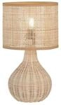 meineWunschleuchte Naturmaterialien Tischlampe aus Korbgeflecht, H&ouml;he 37cm