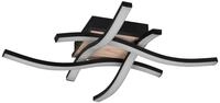 Reality Leuchten LED Deckenleuchte Route R62474135, Metall Schwarz matt,