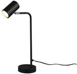 meineWunschleuchte Schreibtischlampe aus Metall in Schwarz matt mit schwenkbarem