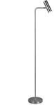 meineWunschleuchte Stehlampe aus Metall in Silber matt mit schwenkbarem Spot,...