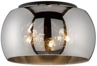 meineWunschleuchte LED Deckenleuchte rund aus Rauchglas Industrial &Oslash; 40cm