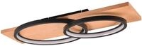 Trio Leuchten LED Deckenleuchte Barca 641110232, Metall Schwarz matt, Holz...