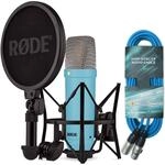 Rode NT1 Signature Blue Studio-Mikrofon Blau + keepdrum XLR-Kabel Blau
