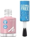Manhattan Clean und Free Nail Polish, Fb. 154 Milky Bare, atmungsaktiver Nagellack,