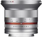 Samyang 12mm F2.0 MFT silber - Weitwinkel Festbrennweite f&uuml;r Micro Four Thirds