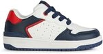 Geox Sneaker WASHIBA, Glattleder, Blau, Kinder EU 36
