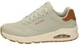 Skechers Herren UNO Suited ON AIR Trainer, Pumice Stone Natural Durabuck/Chestnut