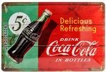 Nostalgic-Art Retro Blechschild, 20 x 30 cm, Coca-Cola &ndash; Delicious Refreshing Green