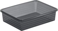 Rotho Linus Aufbewahrungsschale A5, Kunststoff (PP) BPA-frei, anthrazit, A5 (25,5 x