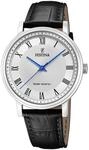 Festina Herren Solar Uhr Analog mit Schwarzem Lederarmband - Mineralglas mit hoher