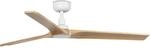 Faro Heywood Mittelwei&szlig;er Deckenventilator aus hellem Holz mit...