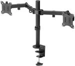 goobay Dual-Monitorhalterung 17&ndash;32 Zoll, schwenkbar & h&ouml;henverstellbar, VESA