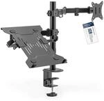 DIGITUS Universal Monitorhalter mit Notebookhalterung / up to 39,6 cm notebook 32"