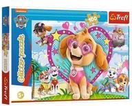 Trefl - Puzzle 100 Teile, Im Glanz von Skye, Paw Patrol, mit Glitzer, 5+ | F&ouml;rdert