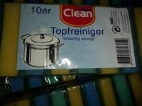 Schwamm CLEAN 10er K&uuml;chenschwamm Topfschwamm Reinigungsschwamm