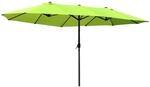 Outsunny Doppelsonnenschirm 455 x 265 cm, UV Schutz Sonnenschirm mit Handkurbel,