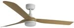 Energiespar Deckenventilator Punt Wei&szlig;/Holz mit LED Licht