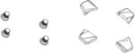 Sram Chainring Bolt Kit Red Fahrradgabel schwarz One Size
