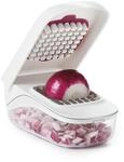 OXO Good Grips Gem&uuml;seschneider/Zwiebelhacker mit Klingen aus Edelstahl (Wei&szlig; und