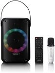 Lenco BTC-060BK - Karaoke-Set mit Bluetooth&reg;, wiederaufladbarem Akku, drahtlosem