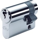 BKS B 8900 0105 hochwertiger, Profil, Schlie&szlig;halbzylinder, 40 mm, Messing vernickelt