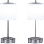 meineWunschleuchte 2er SET kabellose Tageslicht Tischlampen mit Touchdimmer -